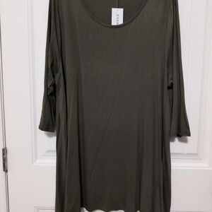 New Olive Green Tunic Dress / 2X
